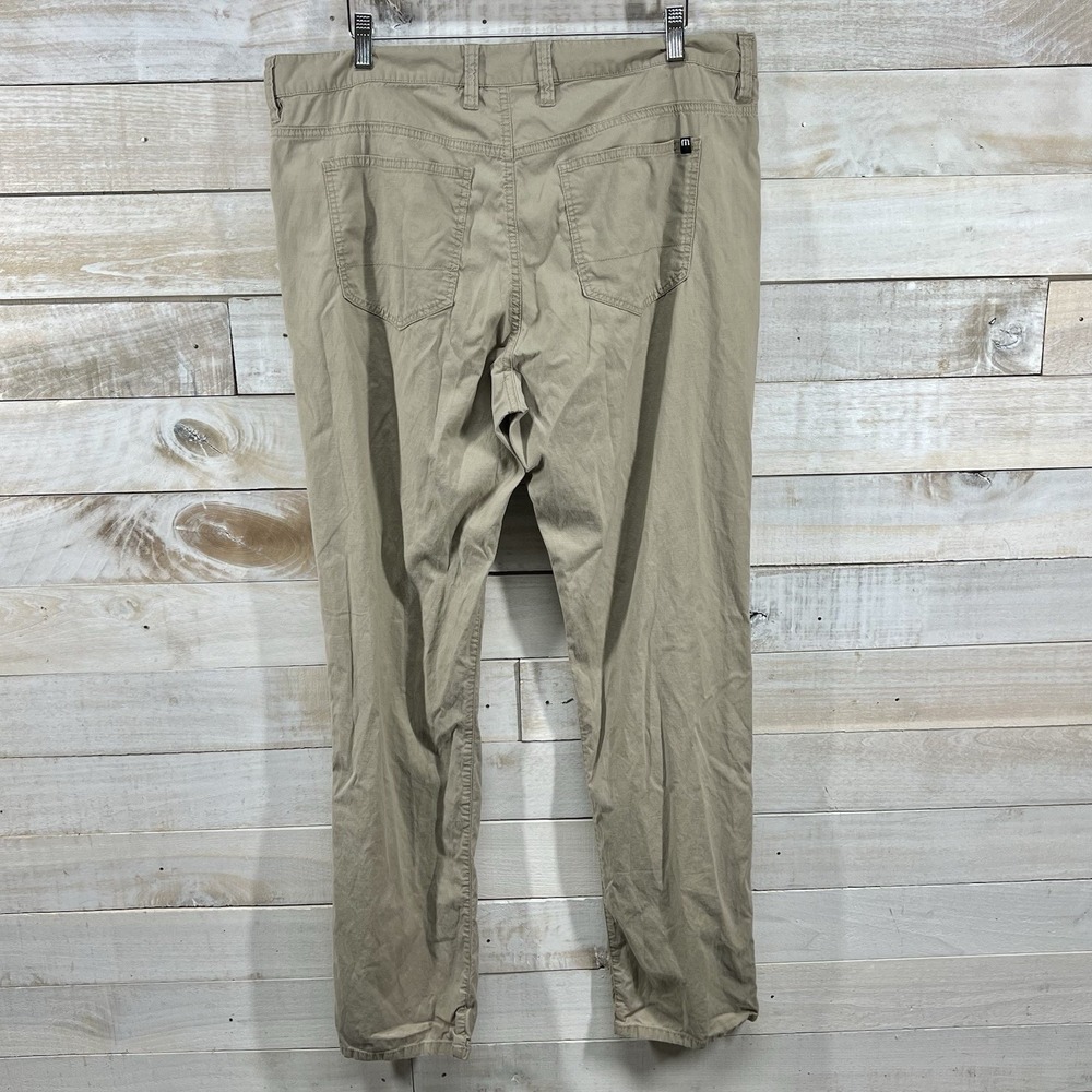 Travis Mathew Pants Mens 38x34 Beige Khaki Performance Chinos Stretch Golf